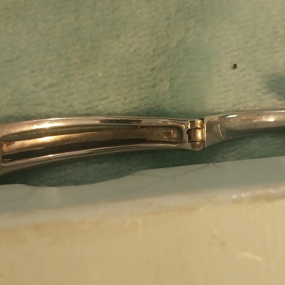 Ralph Lauren sterling silver 14 kt diamond bangle bracelet - Picture 5 of 5